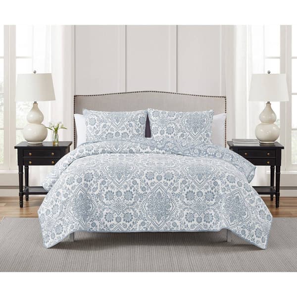 Cedar Court Deena Soft Jacquard Reversible Quilt Set