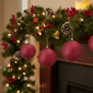 Northlight Holographic Glitter Burgundy Christmas Ball Ornament - image 3