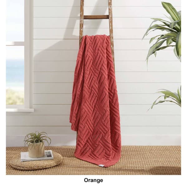 Tommy Bahama Chain Basket Cable Knit Throw