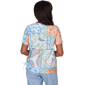 Womens Alfred Dunner Caribbean Blues Patchwork Paisley Blouse - image 2