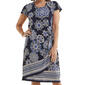 Womens Robbie Bee Short Sleeve Geometric Sarong Wrap Dress - image 3