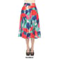 Womens White Mark Leaf Print Flared Midi Skirt - image 7