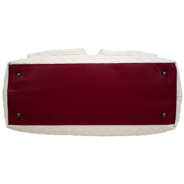 Badgley Mischka Diana XL Leather Tote Weekender Travel Bag