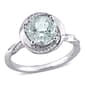 Gemstones Classics&#40;tm&#41; 10kt. White Gold Aquamarine Swirl Ring - image 1