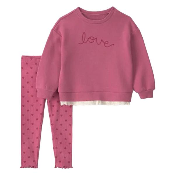 Baby Girl (12-24M) Carter''s(R) 2pc. Love Fleece Top & Pants Set - image 