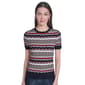 Womens Tommy Hilfiger Short Sleeve Scallop Stripe Sweater - image 1