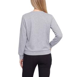 Womens NY Collection Long Sleeve Sequin Heart Sweatshirt