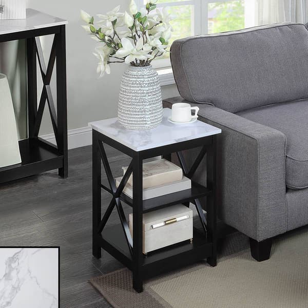 Convenience Concepts Oxford Faux Marble Top End Table Boscov's