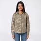 Juniors Wallflower Camo Print Denim Shacket - image 1