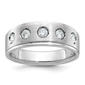 Mens Gentlemens Classics(tm) 14kt. White Gold Diamond Satin Ring - image 1