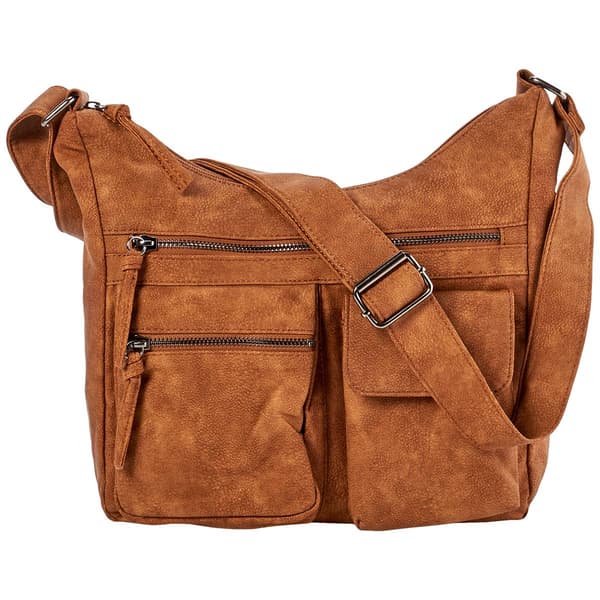 Bueno Distress Faux Leather Pocket Hobo