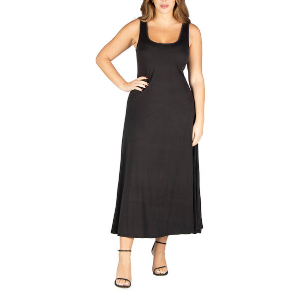 Plus Size 24/7 Comfort Apparel A-Line Tank Maxi Dress - image 