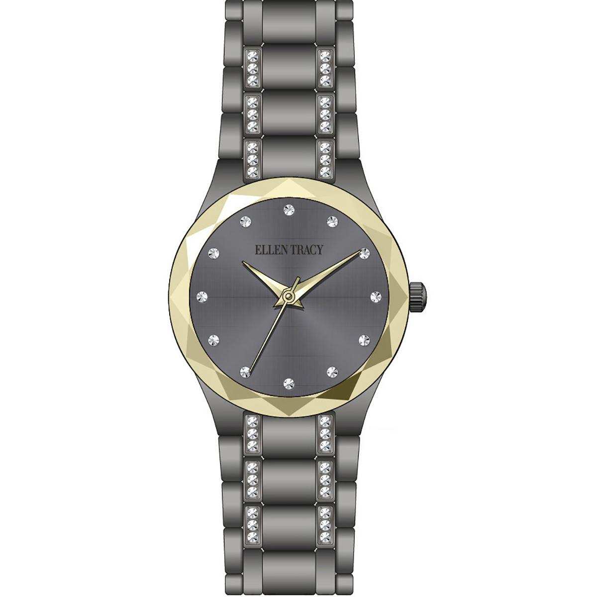 Womens Ellen Tracy Gunmetal Bracelet Watch-ET5417GU