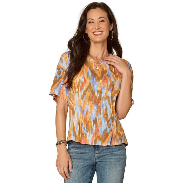 Womens Democracy Short Sleeve Abstract Tee