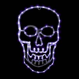 Northlight Seasonal 18in. White Skull LED Window Silhouette
