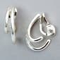 Napier Silver-Tone Double Row Clip On Earrings - image 1