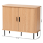 Baxton Studio Lucia Fluted Wood Storage Cabinet - image 10