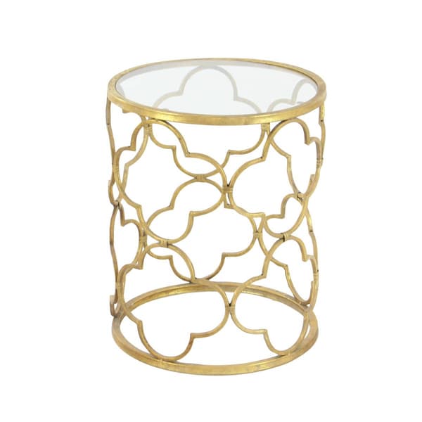 9th & Pike® Gold Contemporary Metal Accent Table