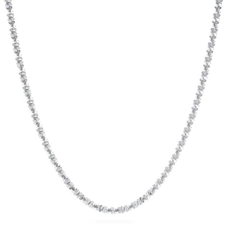 16in. Sterling Silver Sparkle Chain Necklace