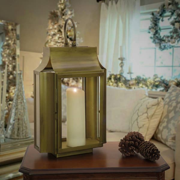 National Tree 22in. Antique Bronze Medium Slim Lantern