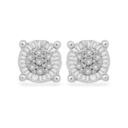 Diamond Classics(tm) Sterling Silver 1/4ctw Stud Earrings