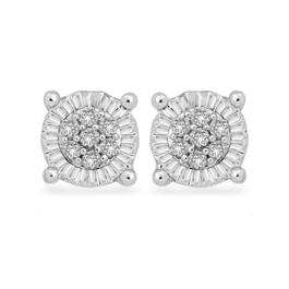 Diamond Classics&#40;tm&#41; Sterling Silver 1/10ctw Stud Earrings