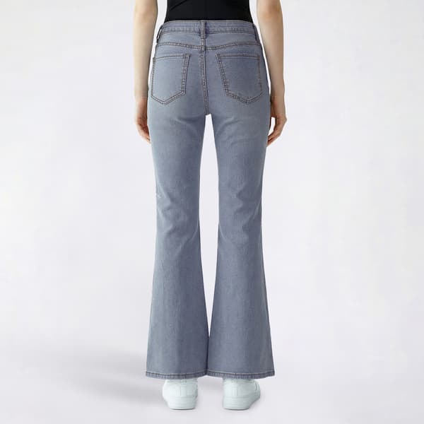 Juniors Madden Girl Mid Rise Rhinestone Star Flare Jeans