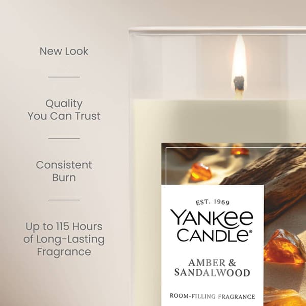 Yankee Candle&#174; 14.25oz. Amber & Sandalwood Pillar Candle