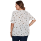 Plus Size Emaline Verde Grove II Tie Neck Floral Blouse - image 2