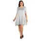 Plus Size 24/7 Comfort Apparel Knee Length Fit & Flare Dress - image 1