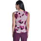 Petite Calvin Klein Sleeveless Pleat Neck Floral Blouse - image 2
