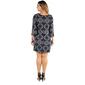 Plus Size 24/7 Comfort Apparel Grey Geometric Shift Dress - image 2