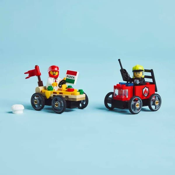 LEGO&#174; CITY Pizza vs. Fire Truck Race Car Pack Building Kit