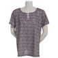 Womens Preswick & Moore(R) Short Sleeve Abstract Spots Rings Tee - image 1