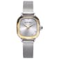 Womens Ellen Tracy Cushion Faceted Silver Dial Watch - ET5427TTG - image 1
