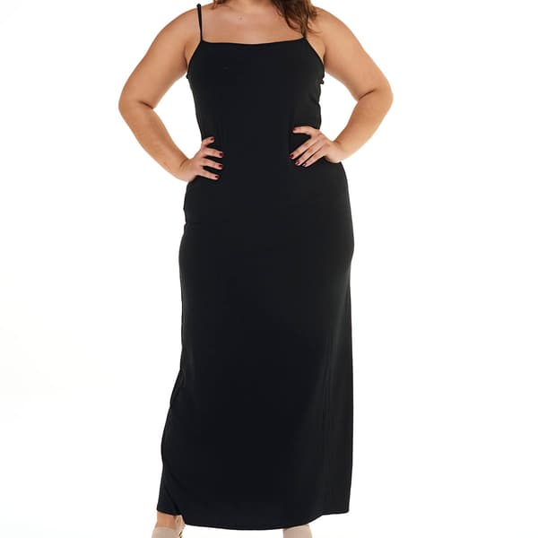 Juniors Plus Derek Heart Brushed Square Neck Maxi Dress