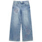 Girls (7-12) Blue Spice Heart Stitch Wide Leg Jeans - image 1