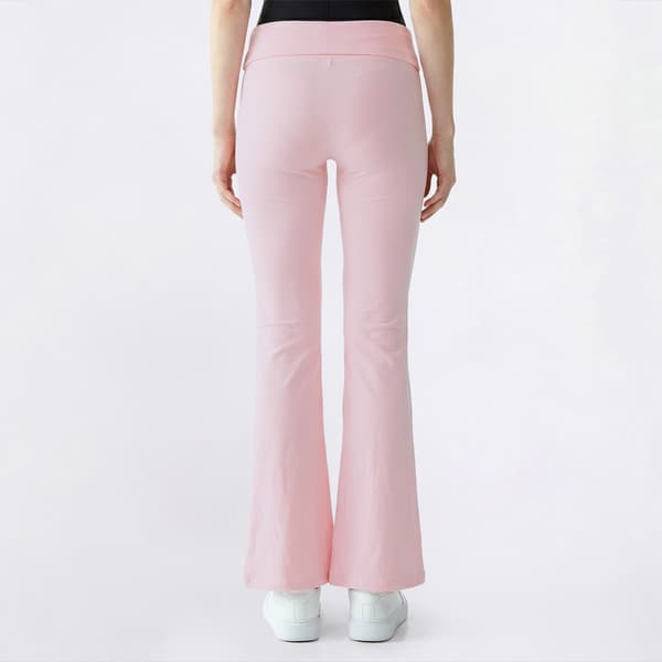 Juniors No Comment Fold Over Waist Flare Pants
