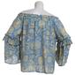 Womens Zac & Rachel 3/4 Bell Sleeve Off The Shoulder Blouse - image 2