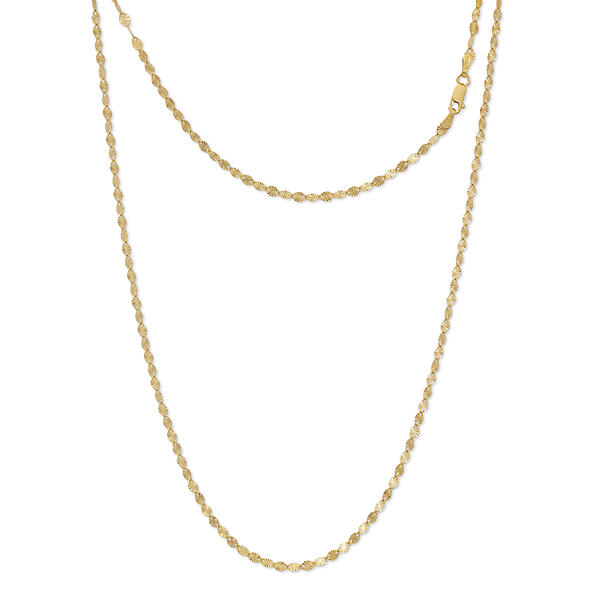 Danecraft Diamond Cut Disc Chain Necklace - image 