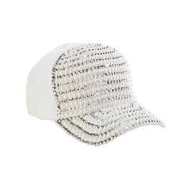 Womens Madd Hatter Bling Pearl Baseball Hat