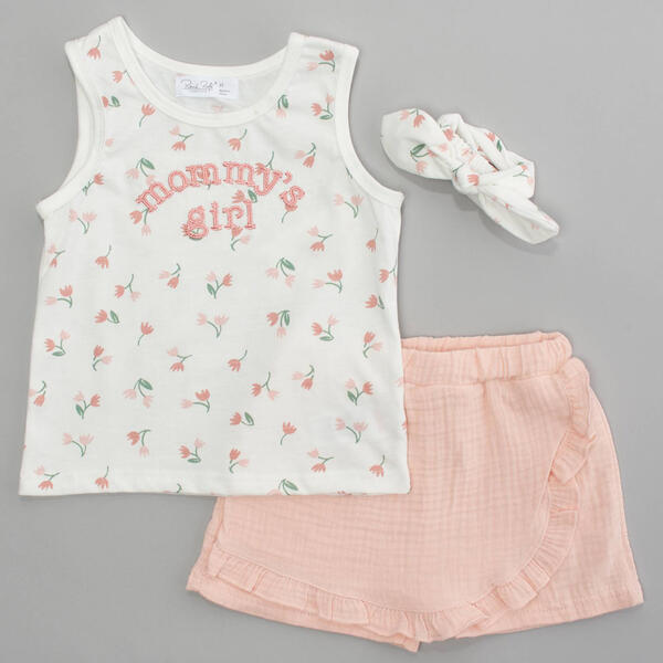Toddler Girl Rene Rofe 3pc. Mommy''s Girl Floral Skorts Set - image 