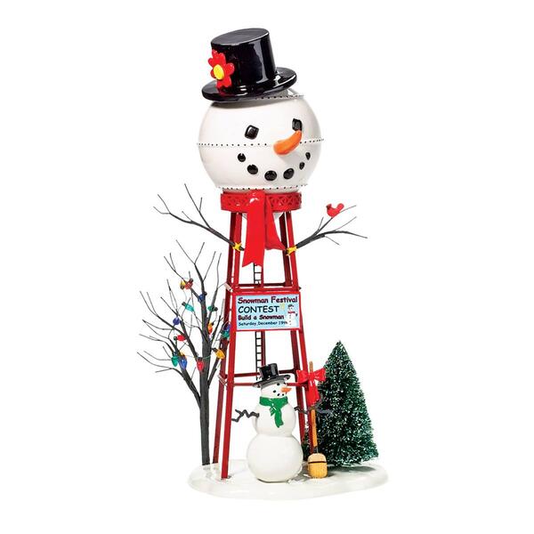 Department 56 Dickens Village Snowman Water Tower - image 