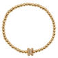 Athra 14kt. Gold Over Brass Initial K Stretch Bracelet - image 1
