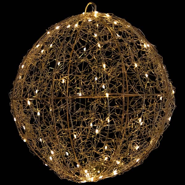 Northlight Seasonal 12in. Lighted Gold LED Wire Ball D&#233;cor