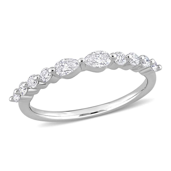 Platinum Plated 5/8ctw. Lab Grown Diamond Ring - image 