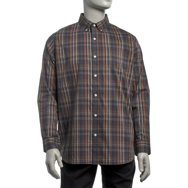 Mens Architect(R) Regular Fit Button Down Poplin Shirt - Asphalt