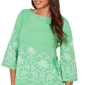 Womens Ruby Rd. Hothouse Florals Palm Tree Embroidery Blouse - image 5