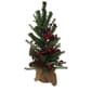 Kurt Adler 18in. PVC Tree w/ Red Berry, Pinecone, and Burlap - image 1