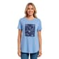 Petite Hasting & Smith Short Sleeve Crinkle Coastal Tee - image 1
